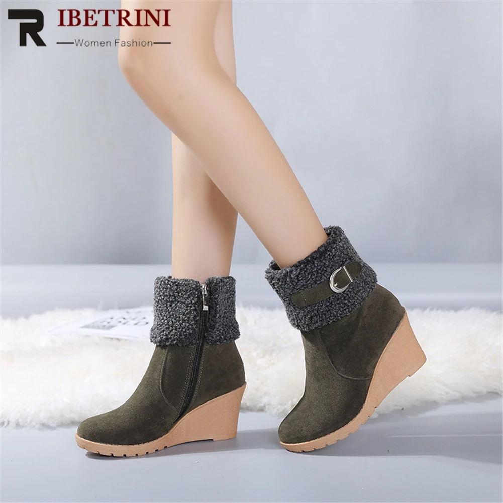 RIBETRINI Hot Sale Plus Size 34-43 Women Autumn Winter Boots Turmned Over Edge High Wedges Boots Women Shoes
RIBETRINI Hot Sale Plus Size 34-43 Women Autumn Winter Boots Turmned Over Edge High Wedges Boots Women Shoes