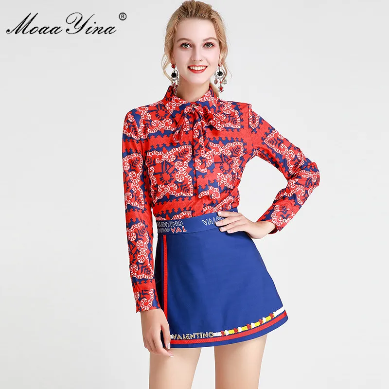 MoaaYina Fashion Designer Set Spring Summer Women Long sleeve Floral-Print Elegant Shirt Tops+Shorts Two-piece suit
MoaaYina Fashion Designer Set Spring Summer Women Long sleeve Floral-Print Elegant Shirt Tops+Shorts Two-piece suit