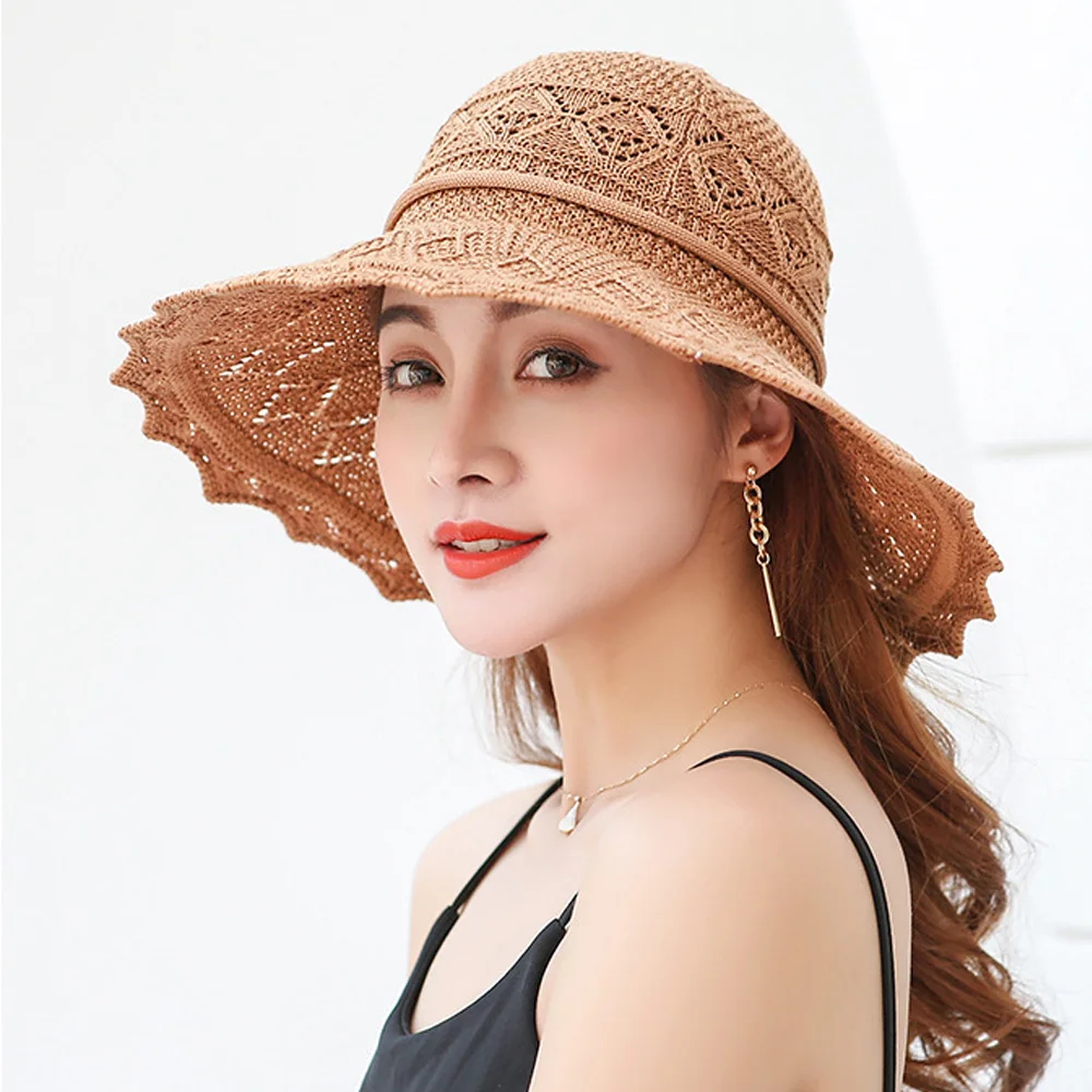 Yo-Young Women Shade Sun Hats Beach Hat Casual Summer Ladies Hollow Hat For Travel Foldable Portable 57CM
Yo-Young Women Shade Sun Hats Beach Hat Casual Summer Ladies Hollow Hat For Travel Foldable Portable 57CM