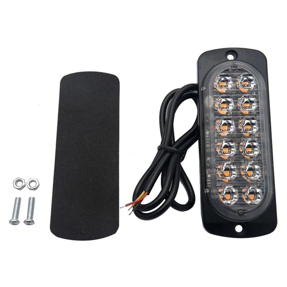 Ultra-thin Car Front Side Marker Light 12 LED Rectangle Tail Stop Turn Signal Truck Strobe Warning | Автомобили и мотоциклы