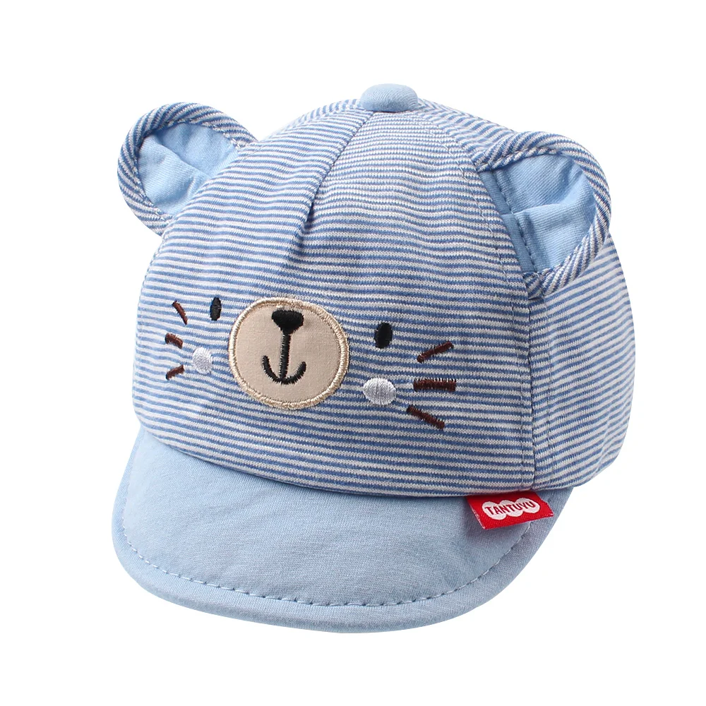 Cartoon Bear Baby Baseball Caps Happy Cotton Toddler Baby Caps With Ears Cute Embroidery Girls Caps Autumn Infant Sun Caps 6-18M (31)