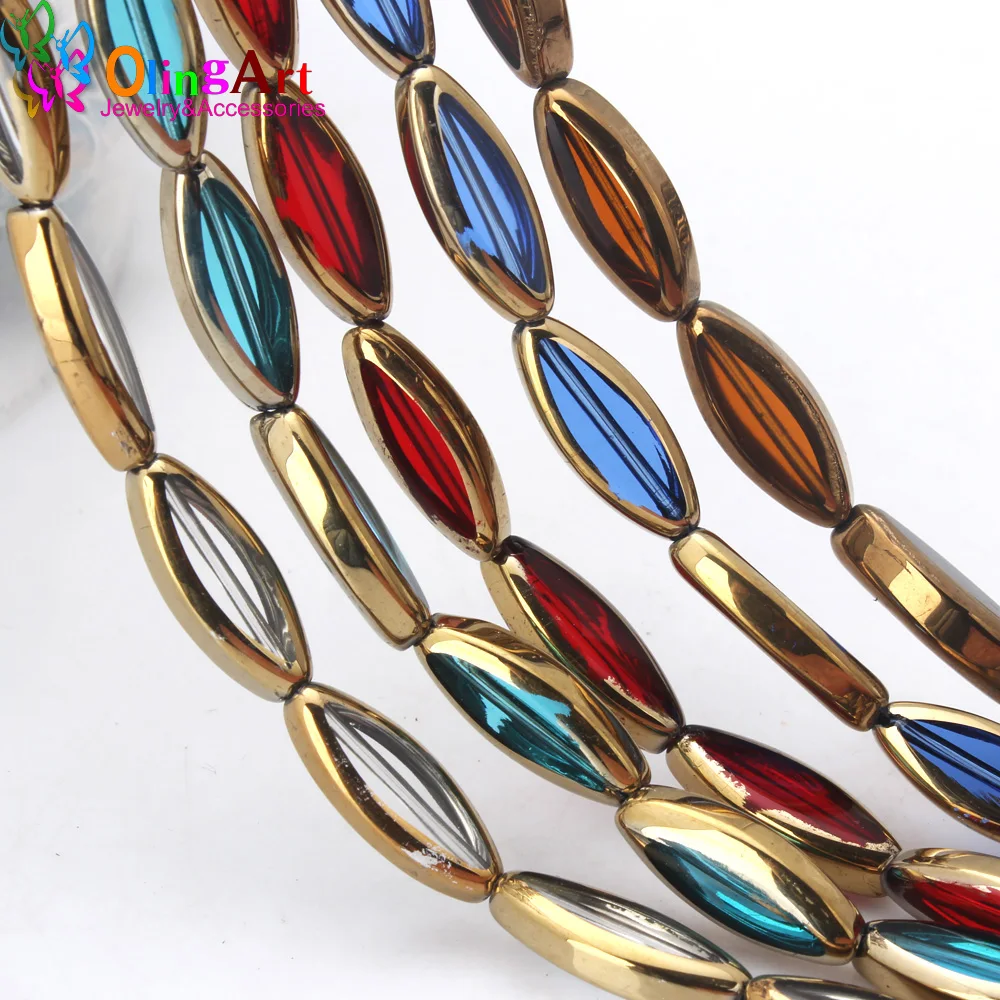 OlingArt 20*8*4MM 6pcs/lot Glass crystal Metal side plating Mixed marquise shape beads DIY necklace Bracelet jewelry making
OlingArt 20*8*4MM 6pcs/lot Glass crystal Metal side plating Mixed marquise shape beads DIY necklace Bracelet jewelry making