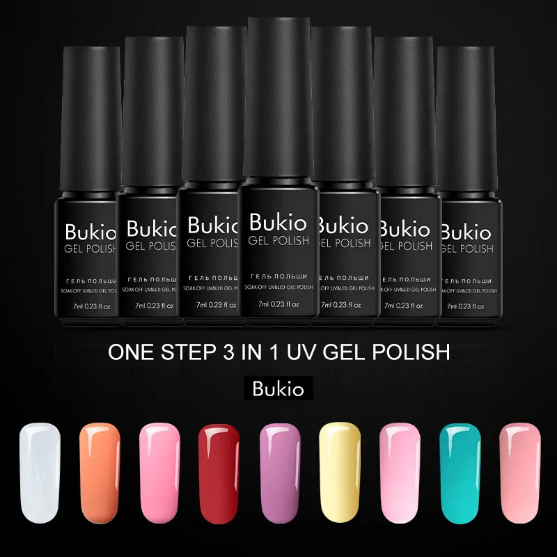 Bukio One Step 3 In 1 Gel Polish No Need Top Base Coat Everything for Manicure Kit Nail Lacquer Soak Off Semi Permanent Nail
Bukio One Step 3 In 1 Gel Polish No Need Top Base Coat Everything for Manicure Kit Nail Lacquer Soak Off Semi Permanent Nail