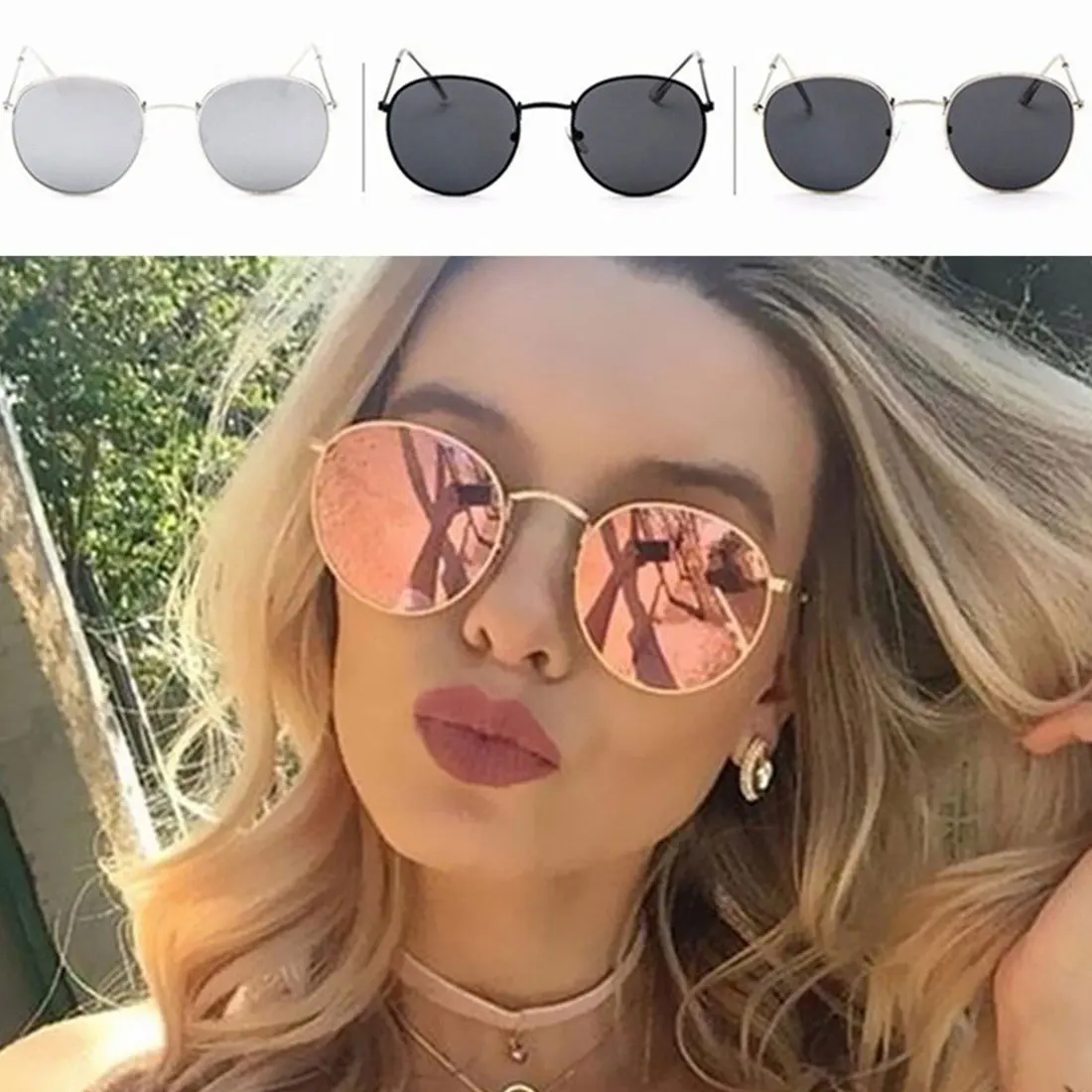 Sunglasses for Women New Brand Designer Men Sun Glasses Round Frame Oculos de sol Pink Mirror Eyeglass Lunette De Soleil Femme
Sunglasses for Women New Brand Designer Men Sun Glasses Round Frame Oculos de sol Pink Mirror Eyeglass Lunette De Soleil Femme