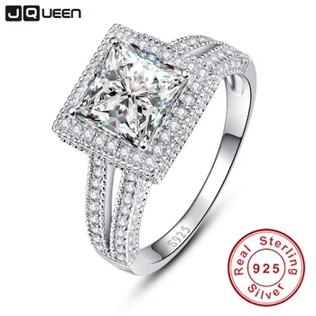 2016 New 925 Sterling Silver 2.25ct Princess Cut Wedding Ring Styles Created Stone Halo Ring Fine Jewelry Anillos with Box
2016 New 925 Sterling Silver 2.25ct Princess Cut Wedding Ring Styles Created Stone Halo Ring Fine Jewelry Anillos with Box