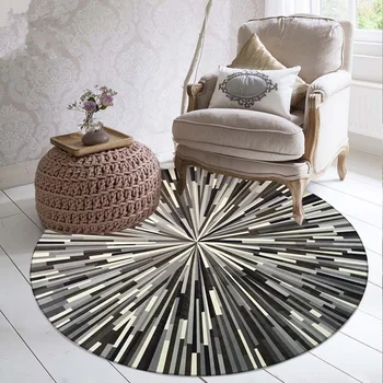 Geometric striped rugs black and white gray simple abstract pattern round carpet study computer tables and chairs mats Door Floo
Geometric striped rugs black and white gray simple abstract pattern round carpet study computer tables and chairs mats Door Floo