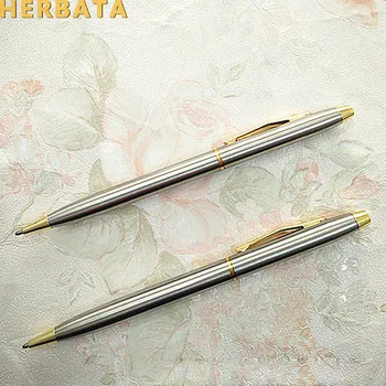 free shipping 2pcs/lot New arrival stainless steel rod rotating metal ballpoint pen commercial ballpoint pen gift stationery
free shipping 2pcs/lot New arrival stainless steel rod rotating metal ballpoint pen commercial ballpoint pen gift stationery