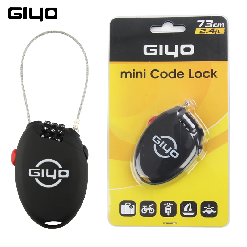 GIYO Multi Function Mini Cable Bicycle Lock 3 Digit Password Bike Lock Cycling Helmet Lock Anti Theft Code Padlock Lock For Bike
GIYO Multi Function Mini Cable Bicycle Lock 3 Digit Password Bike Lock Cycling Helmet Lock Anti Theft Code Padlock Lock For Bike