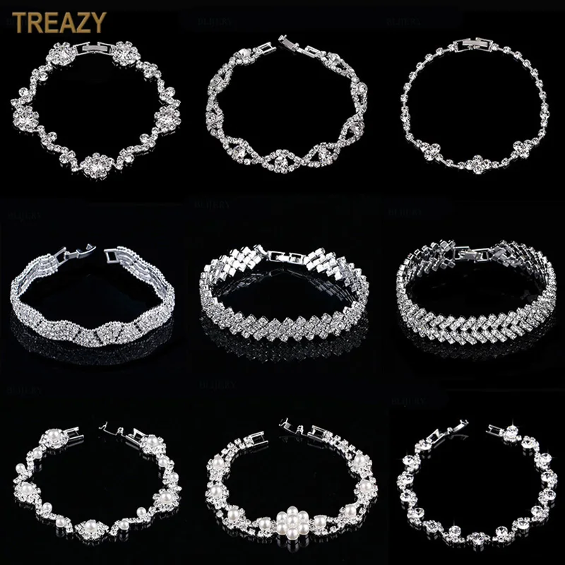 Elegant Simulated Pearl Crystal Bracelets For Women Silver Color Charm Bracelets & Bangles Bridal Wedding Jewelry Femme Gifts
Elegant Simulated Pearl Crystal Bracelets For Women Silver Color Charm Bracelets & Bangles Bridal Wedding Jewelry Femme Gifts