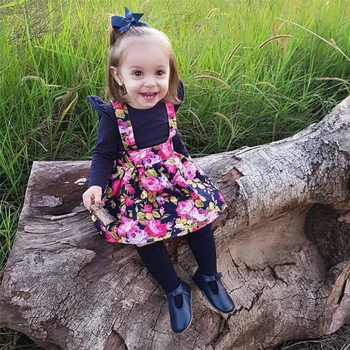 Cute Newborn Princess Girl Clothes Long Sleeve Black Romper Tops+Floral Overall Skirt Headband 3PCS Outfit Toddler Kids Clothing
Cute Newborn Princess Girl Clothes Long Sleeve Black Romper Tops+Floral Overall Skirt Headband 3PCS Outfit Toddler Kids Clothing