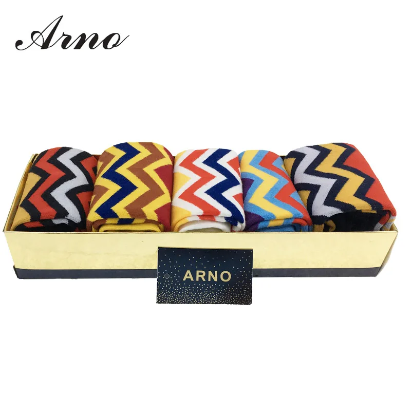 ARNO 5 Pairs Cotton Men's Sock Fashion Casual Colorful Striped Men's Socks Male Colorful Socks Men Brand
ARNO 5 Pairs Cotton Men's Sock Fashion Casual Colorful Striped Men's Socks Male Colorful Socks Men Brand