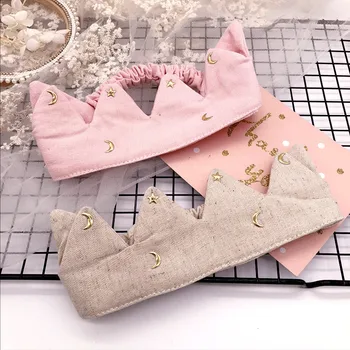 6PCS/lot Korean Linen cloth Golden Stars Girls Headbands Princess Crown Elastic Soft Hairbands Cute Kids Hair Accessories
6PCS/lot Korean Linen cloth Golden Stars Girls Headbands Princess Crown Elastic Soft Hairbands Cute Kids Hair Accessories