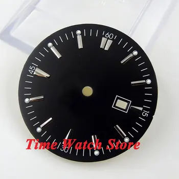 34.8mm black sterial dial super luminous silver marks Watch Dial for MIYOTA 8215 821A Mingzhu 2813 4813 Movement D41
34.8mm black sterial dial super luminous silver marks Watch Dial for MIYOTA 8215 821A Mingzhu 2813 4813 Movement D41