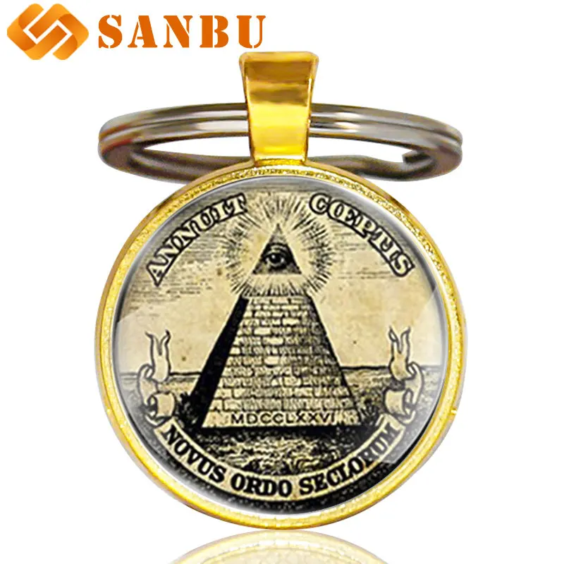 Antique Classic Eye of Providence Silver Pendant Key Chain Vintage Men Women Masonic Keychain
Antique Classic Eye of Providence Silver Pendant Key Chain Vintage Men Women Masonic Keychain