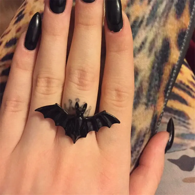 Fashion Cool Gothic style ring black bat personality adjustable finger ring animal ring
Fashion Cool Gothic style ring black bat personality adjustable finger ring animal ring