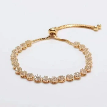 Luxury Flower Gem Stones Link Chain Tennis Bracelet Stainless Steel Chain with Moveable Clasp Women Favorite Gold Chain Bracelet
Luxury Flower Gem Stones Link Chain Tennis Bracelet Stainless Steel Chain with Moveable Clasp Women Favorite Gold Chain Bracelet