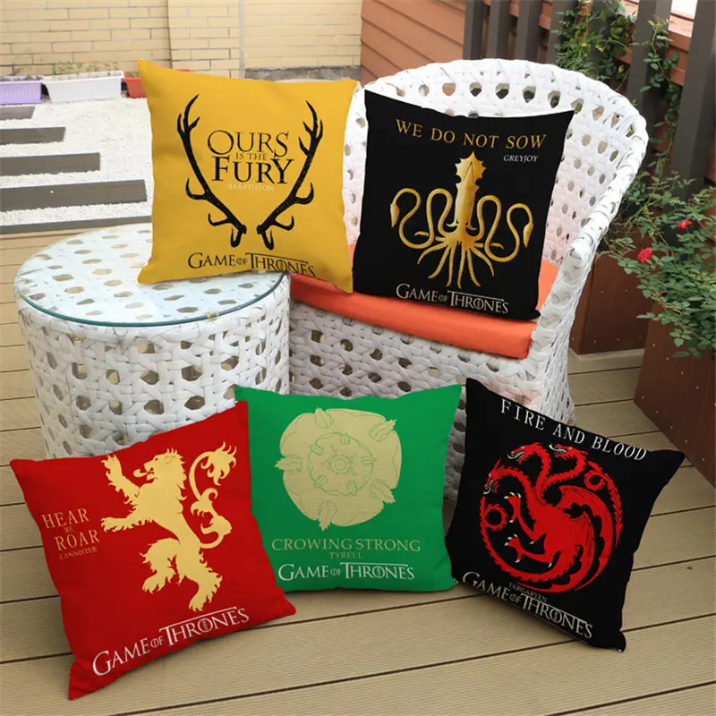 A Song of Ice and Fire Cushion Cover Game of Thrones Pillow Cases Chair Car Sofa Pillow Cover Home Decorative Pillow BZ-253
A Song of Ice and Fire Cushion Cover Game of Thrones Pillow Cases Chair Car Sofa Pillow Cover Home Decorative Pillow BZ-253