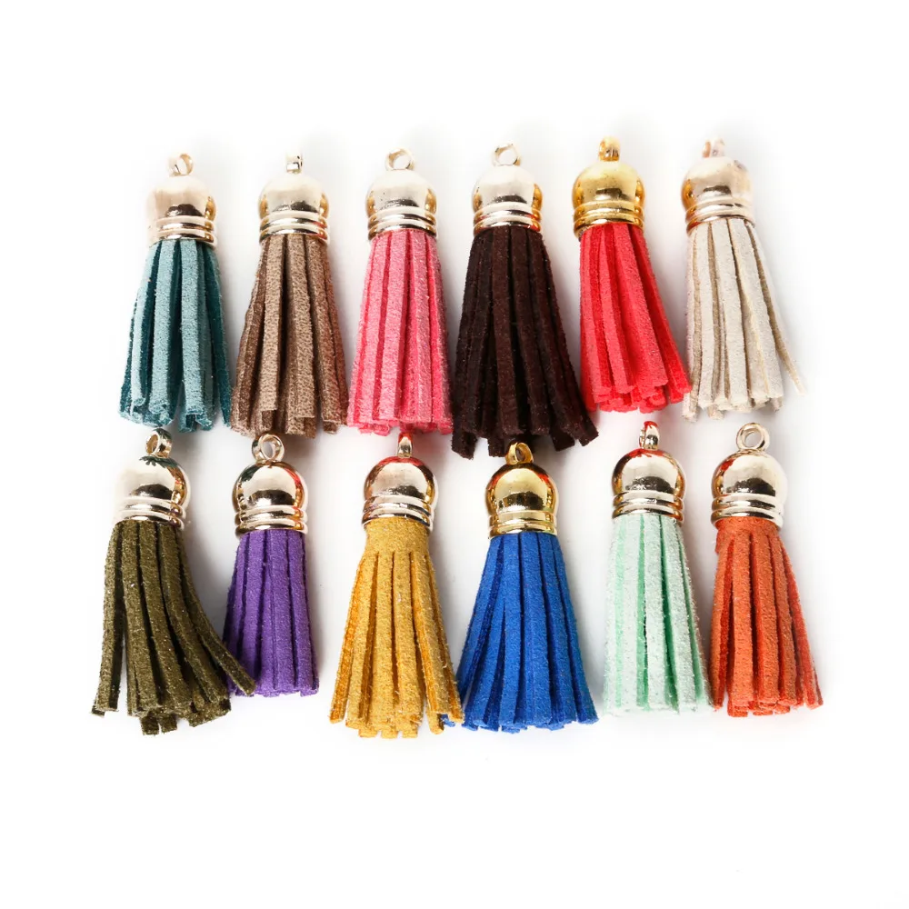 100pcs 38mm Gold Cap Leather Tassel for Keychain Cellphone Strap Jewelry Fiber Fringe Suede Tassel DIY Pendant Findings
100pcs 38mm Gold Cap Leather Tassel for Keychain Cellphone Strap Jewelry Fiber Fringe Suede Tassel DIY Pendant Findings