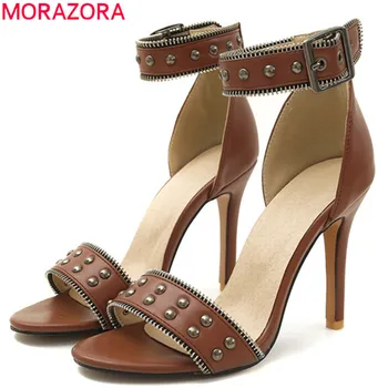 MORAZORA 2020 big size 45 women gladiator sandals pu sexy thin high heels ladies summer buckle rivet party prom shoes woman
MORAZORA 2020 big size 45 women gladiator sandals pu sexy thin high heels ladies summer buckle rivet party prom shoes woman