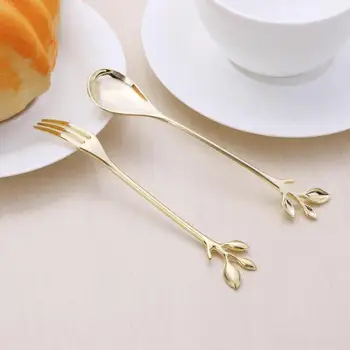 2pcs/Set Metal Coffee Milk Dessert Spoon Fork Vintage Royal Branch Shape Cutlery Fork Ice Cream Tea Spoon Tableware Kitchen Tool
2pcs/Set Metal Coffee Milk Dessert Spoon Fork Vintage Royal Branch Shape Cutlery Fork Ice Cream Tea Spoon Tableware Kitchen Tool