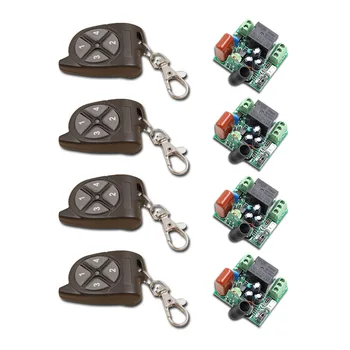 Latest 220V 1CH Radio RF Wireless Remote Control Switch 4Receiver& 4Transmitter with 4Key Learning Code 315/433Mhz Mini Size
Latest 220V 1CH Radio RF Wireless Remote Control Switch 4Receiver& 4Transmitter with 4Key Learning Code 315/433Mhz Mini Size