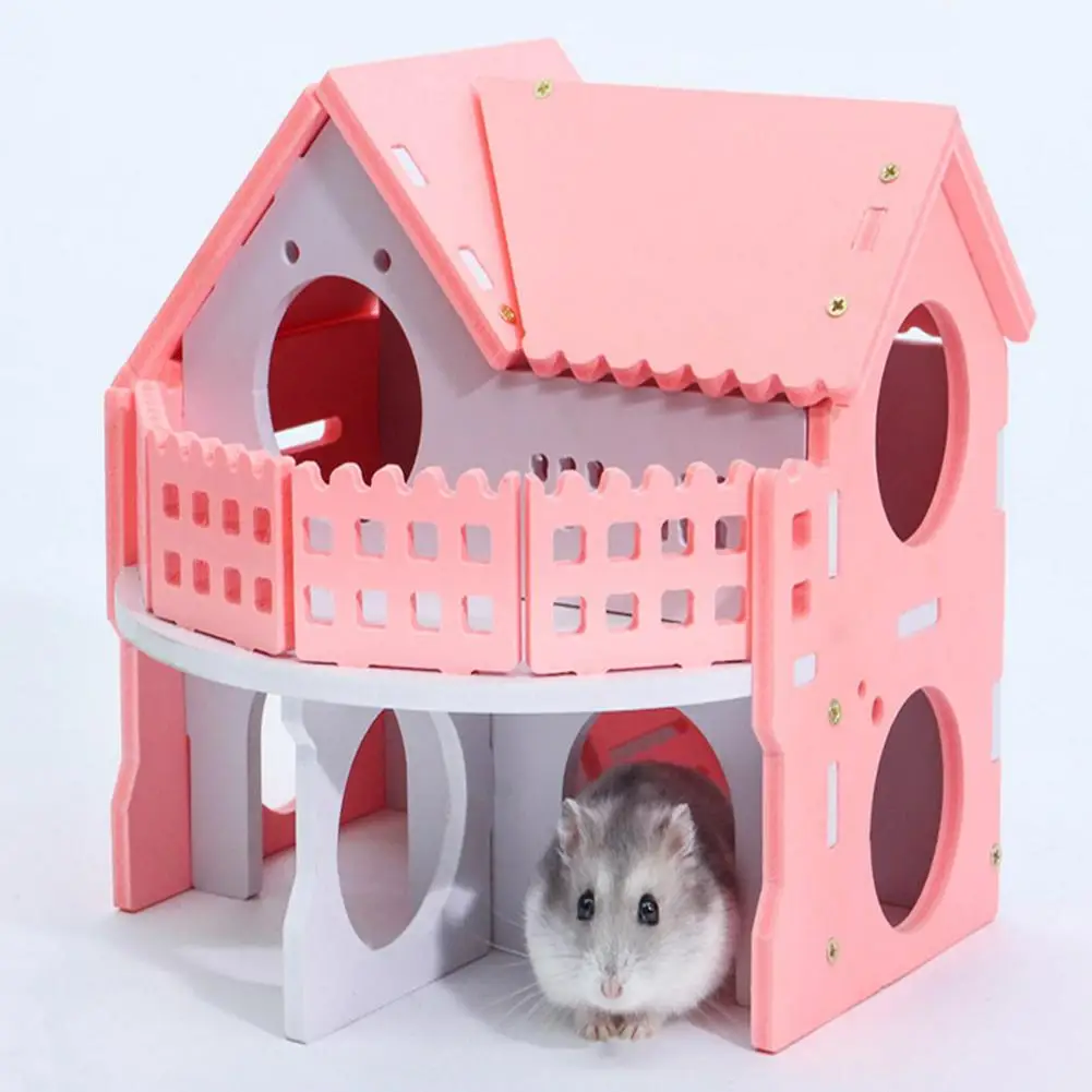 Hamster House Small Colorful Wooden House For Bear Baby Two-layer Environmental Friendly Villa With Balcony Cage For Hamster
Hamster House Small Colorful Wooden House For Bear Baby Two-layer Environmental Friendly Villa With Balcony Cage For Hamster