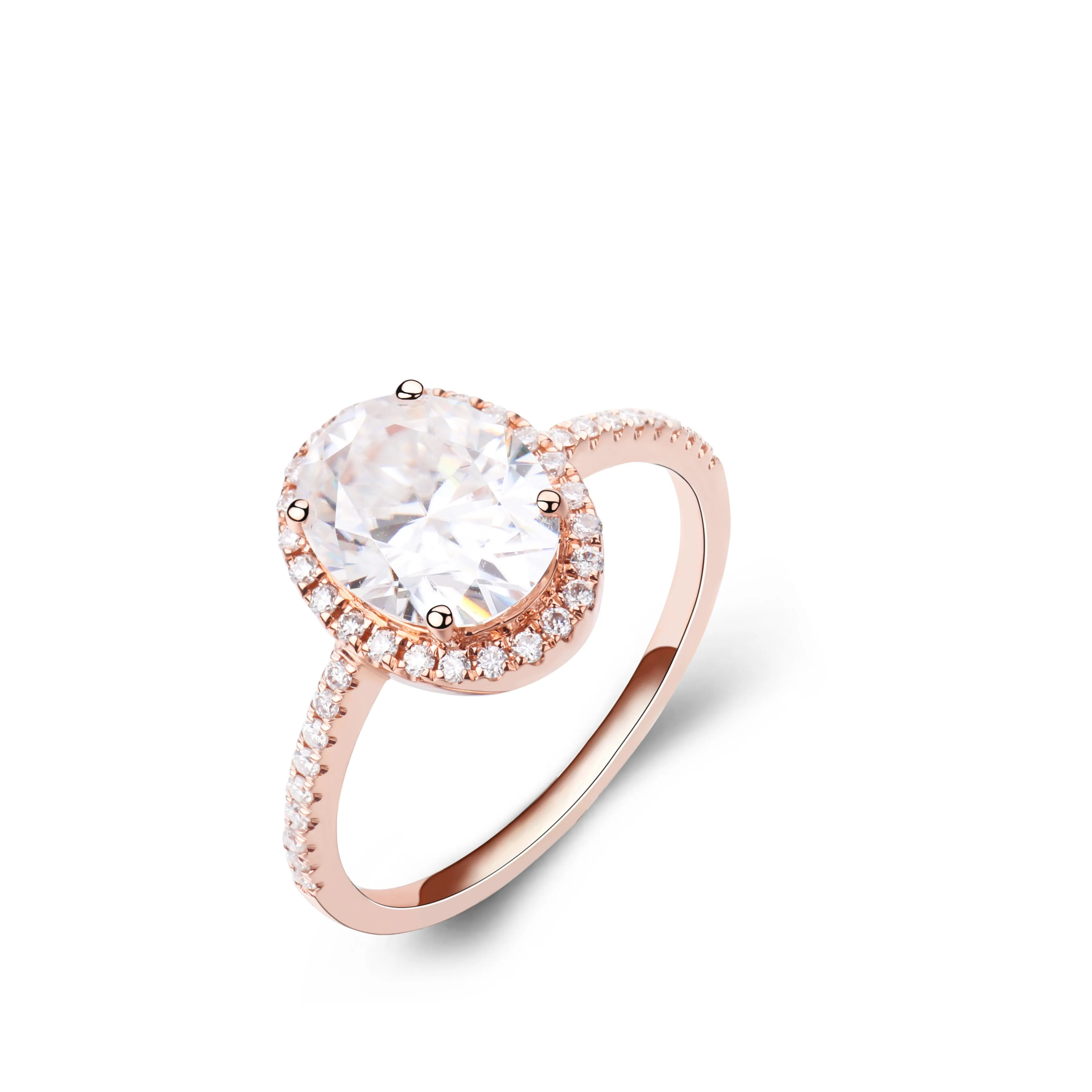 100% 18K Rose Gold 1 Carat Oval Shape Moissanite Diamond Ring Wedding Jewelries For Women
100% 18K Rose Gold 1 Carat Oval Shape Moissanite Diamond Ring Wedding Jewelries For Women