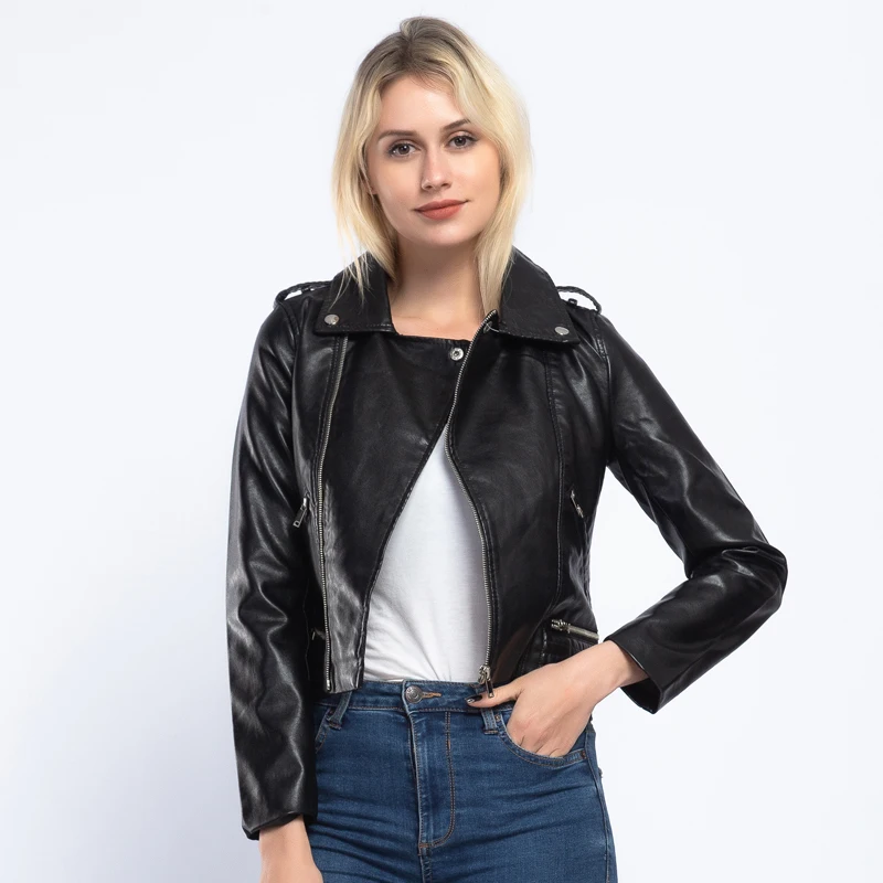 Brand Wine Red Black Elegant Women Faux Leather Jacket Coat 2019 Spring Autumn Turn Down Collar Zippers PU Biker Jacket AO913
Brand Wine Red Black Elegant Women Faux Leather Jacket Coat 2019 Spring Autumn Turn Down Collar Zippers PU Biker Jacket AO913