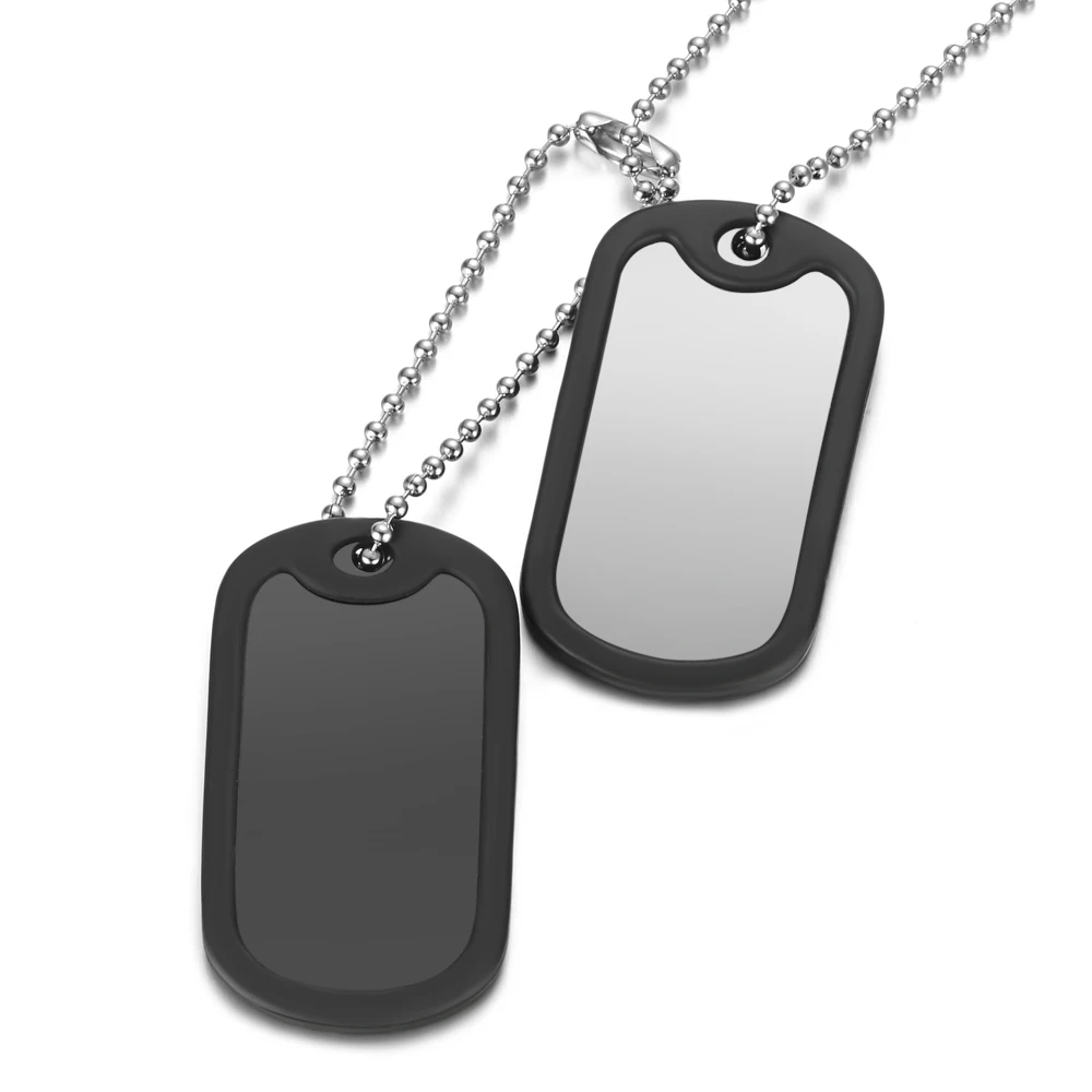 Customized Name Photo Military Army Dog Tags Stainless Steel ID Tags with Black Silicone Silencers SL-114
Customized Name Photo Military Army Dog Tags Stainless Steel ID Tags with Black Silicone Silencers SL-114