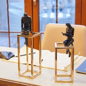 Creative Sitting On A Gold Alloy Frame Reading A Book For Men And Women Statue Home Decor Craft Room Decoration Office Figurines
Creative Sitting On A Gold Alloy Frame Reading A Book For Men And Women Statue Home Decor Craft Room Decoration Office Figurines