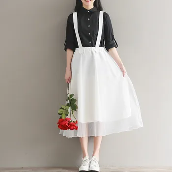 Summer Cute Suspender Skirt Girls White Long Tulle Mesh Princess Braces Skirt School Ladies Skirt With Shoulder Straps Plus Size
Summer Cute Suspender Skirt Girls White Long Tulle Mesh Princess Braces Skirt School Ladies Skirt With Shoulder Straps Plus Size