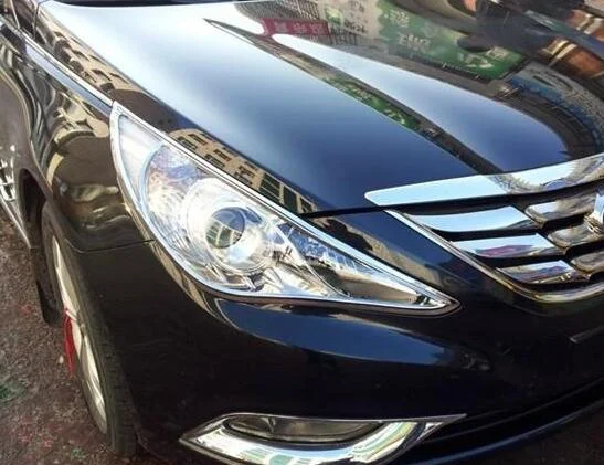 ABS Chrome AT Panel Sticker //glass box cover for LHD Sonata 2015-2017