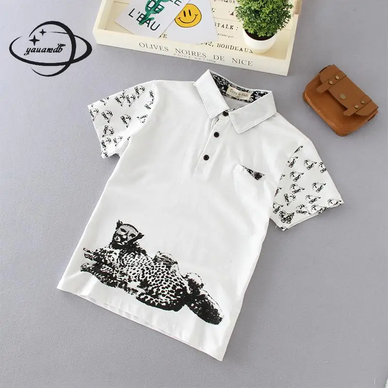 YAUAMDB kids polo shirts summer 4-11Y boys tops tees short sleeve clothing leopard print solid fashion children clothes ly26
YAUAMDB kids polo shirts summer 4-11Y boys tops tees short sleeve clothing leopard print solid fashion children clothes ly26