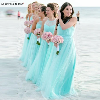 Robe demoiselle d'honneur new tulle Halter ALine turquoise bridesmaid dress long wedding party dress cheap
Robe demoiselle d'honneur new tulle Halter ALine turquoise bridesmaid dress long wedding party dress cheap