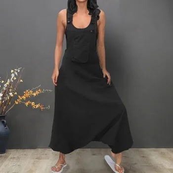 Jumpsuits 2019Top Plus Size Women U Neck Sleeveless Backless Side Pockets Baggy Long Jumpsuits
Jumpsuits 2019Top Plus Size Women U Neck Sleeveless Backless Side Pockets Baggy Long Jumpsuits