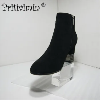 Pritivimin FN211 Sexy Women Boots Sheep Suede Winter High crystal Heels Ankle Boots Shoes Women Fall Ladies grace Short Boots
Pritivimin FN211 Sexy Women Boots Sheep Suede Winter High crystal Heels Ankle Boots Shoes Women Fall Ladies grace Short Boots