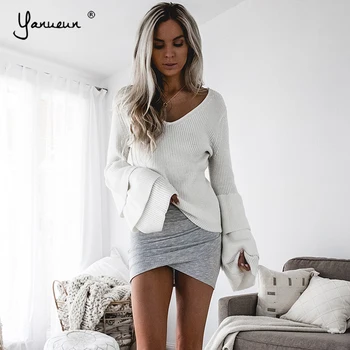 Yanueun Autumn Winter Hot Layered Ruffle Sleeve Loose Jumper Elegant V Neck Long Sleeve Sexy Women Sweaters and Pullovers
Yanueun Autumn Winter Hot Layered Ruffle Sleeve Loose Jumper Elegant V Neck Long Sleeve Sexy Women Sweaters and Pullovers