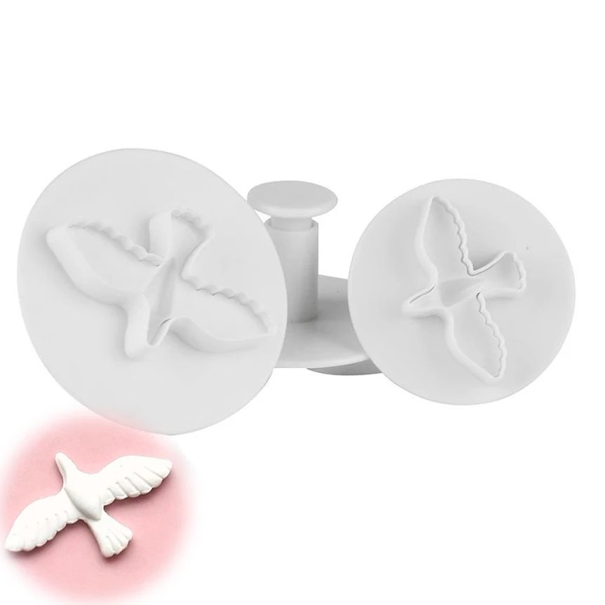 3Pcs/Set Pigeon Fondant Cake Cookies Paste Mold Sugarcraft Plunger Cutter Cupcake Decorating Set Tools
3Pcs/Set Pigeon Fondant Cake Cookies Paste Mold Sugarcraft Plunger Cutter Cupcake Decorating Set Tools