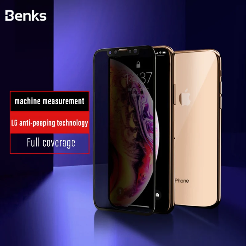 Benks Anti Spy Full Protection Tempered Glass Films For iPhone XS 5.8'' XS MAX 6.5'' XR 6.1" Privacy Cover Screen Protector Film
Benks Anti Spy Full Protection Tempered Glass Films For iPhone XS 5.8'' XS MAX 6.5'' XR 6.1" Privacy Cover Screen Protector Film