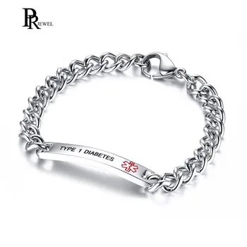 Dropshipping TYPE 1 DIABETES Stainless Steel Medical Alert Bracelet Deep Engraved ID Jewelry
Dropshipping TYPE 1 DIABETES Stainless Steel Medical Alert Bracelet Deep Engraved ID Jewelry