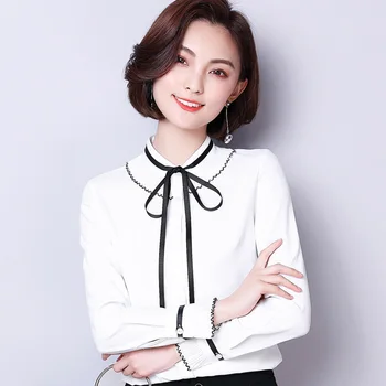 Black White Patchwork Lady Chiffon Blouses Plus Size S-3XL Bow Decor Long Sleeve Design Women Casual Shirts
Black White Patchwork Lady Chiffon Blouses Plus Size S-3XL Bow Decor Long Sleeve Design Women Casual Shirts