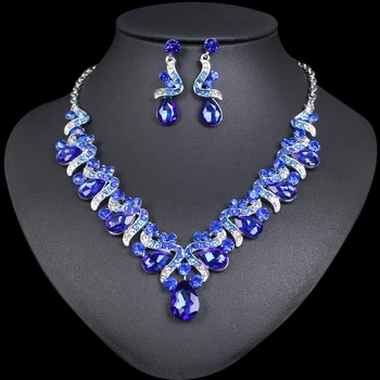 2020 Fashion Indian Bridal Necklace Earrings Sets Crystal Jewelry Sets for Women Silver Plated Wedding Party Costume Accessories
2020 Fashion Indian Bridal Necklace Earrings Sets Crystal Jewelry Sets for Women Silver Plated Wedding Party Costume Accessories