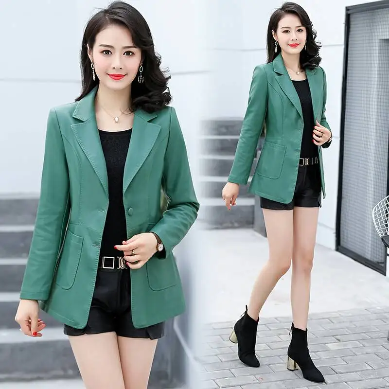 Women's loose leather coat 2019 new women's slim long spring and autumn pu leather jacket women lady clothing
Women's loose leather coat 2019 new women's slim long spring and autumn pu leather jacket women lady clothing