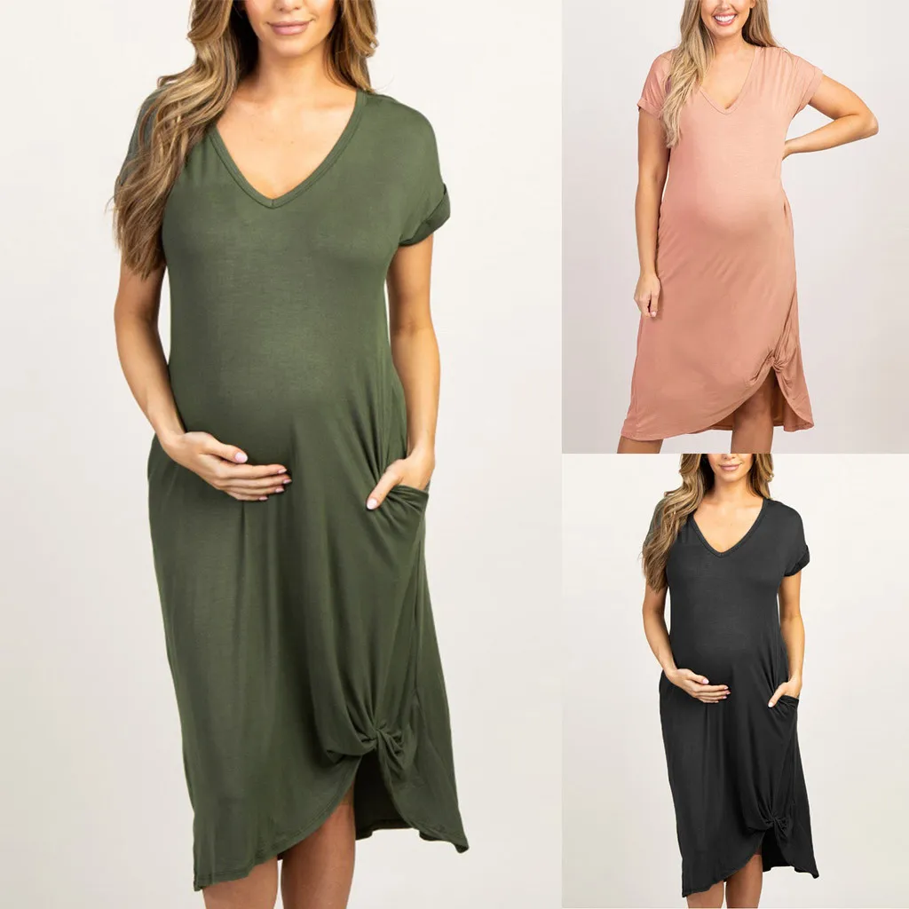 3Colors Maternity Breastfeeding Dresses Plus Size Summer Solid V-Neck Pregnancy Nursing Dress Casual Clothes For Pregnant Women
3Colors Maternity Breastfeeding Dresses Plus Size Summer Solid V-Neck Pregnancy Nursing Dress Casual Clothes For Pregnant Women