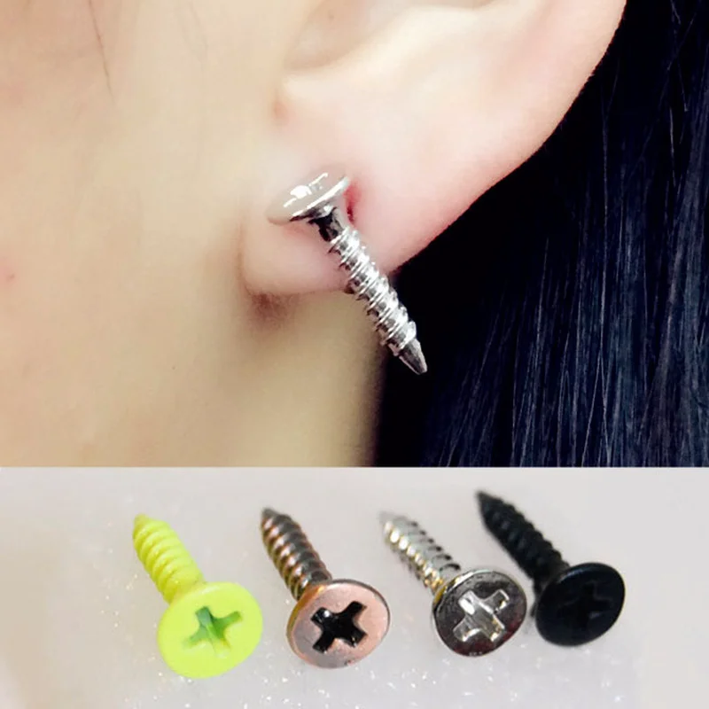 Stereo screws earring harajuku personalized fashion classic men women alloy stud earrings funny novelty oorbellen voor vrouwen
Stereo screws earring harajuku personalized fashion classic men women alloy stud earrings funny novelty oorbellen voor vrouwen