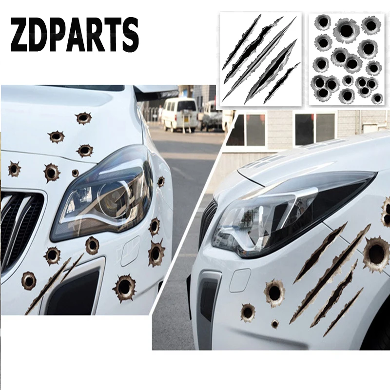 ZDPARTA 1X Автомобильный Стайлинг 3D пулевые отверстия крыло вентиляционная наклейка