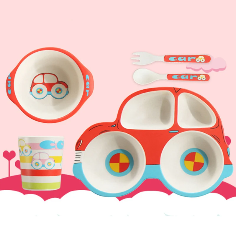 Baby Dish Tableware Set 5pcs/sets Natural Bamboo Fiber Bowl with Cup Spoon Plate Fork Feeding Dishes for Kids Utensils 
Baby Dish Tableware Set 5pcs/sets Natural Bamboo Fiber Bowl with Cup Spoon Plate Fork Feeding Dishes for Kids Utensils