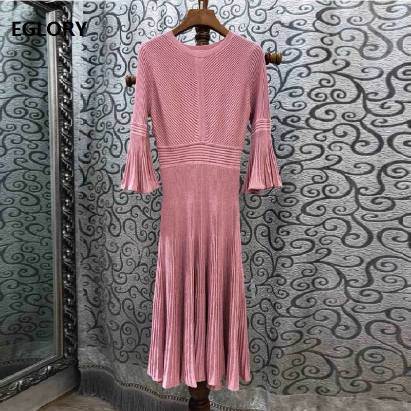 High Quality Knitted Sweater Dress 2019 Spring Autumn Casual Knitwear Women O-Neck Flare Sleeve Mid-Calf Long Pullover Dress
High Quality Knitted Sweater Dress 2019 Spring Autumn Casual Knitwear Women O-Neck Flare Sleeve Mid-Calf Long Pullover Dress