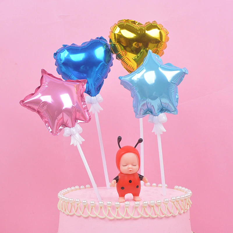 10pcs 5 Inch Heart Star Aluminum Foil Balloons with Stick DIY Ballons Cake Decor Birthday Wedding Party Valentine's Day Supply
10pcs 5 Inch Heart Star Aluminum Foil Balloons with Stick DIY Ballons Cake Decor Birthday Wedding Party Valentine's Day Supply