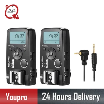 YouPro Pro-7 Wireless Shutter Timer Remote + Flash Trigger w/ E3 2.5mm PC Sync/Shutter Cable for Canon 750D 700D 550D Cameras
YouPro Pro-7 Wireless Shutter Timer Remote + Flash Trigger w/ E3 2.5mm PC Sync/Shutter Cable for Canon 750D 700D 550D Cameras